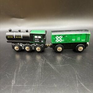 Imaginarium Train Locomotive And Passenger Car 46794 Wood Magnet Brio Thomas